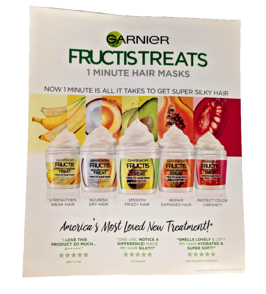 25pk Garnier Fructis Papaya 1-Min Hair Mask – Damage Repairing Single-Use Packs - Image 3 of 4