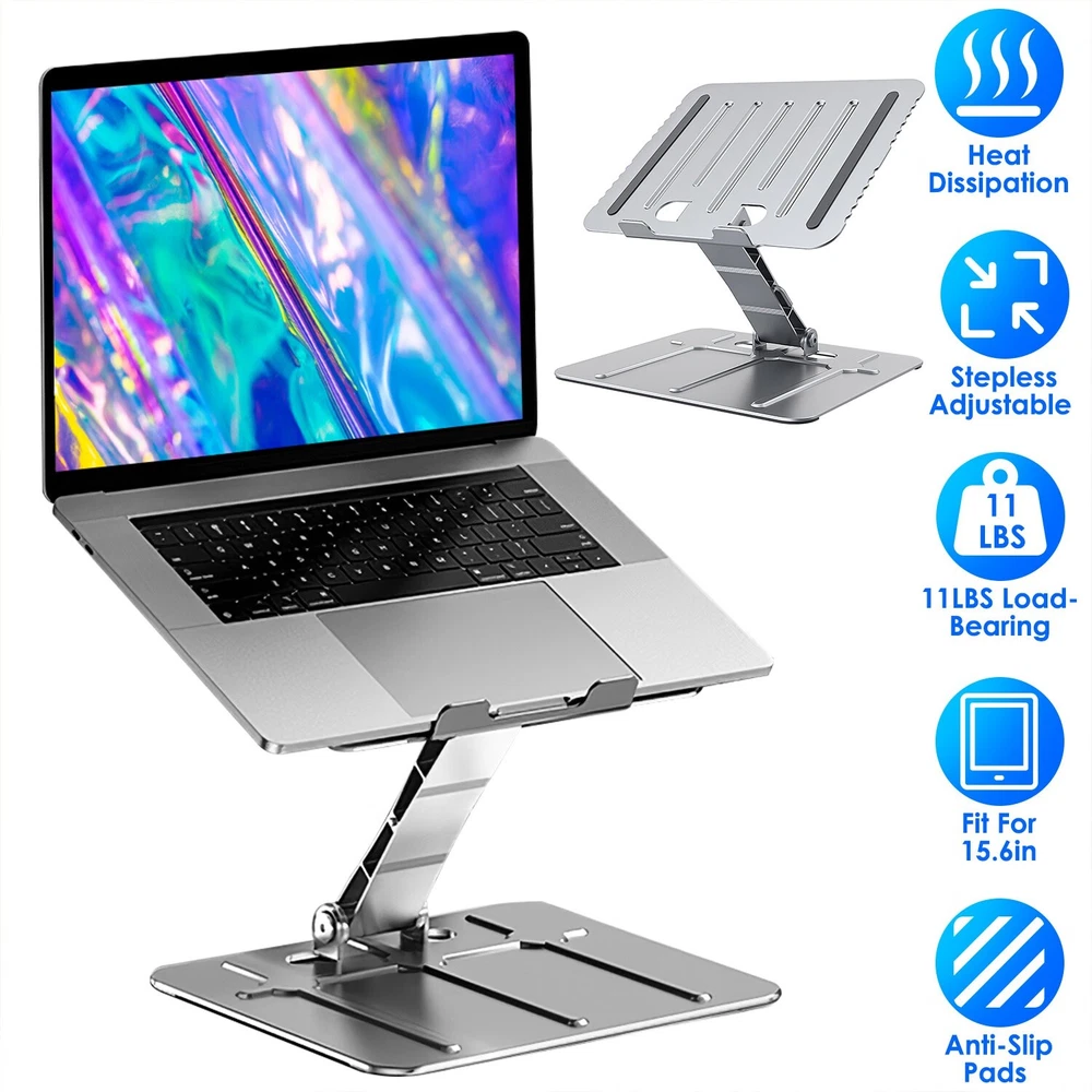 Ergonomic Adjustable Laptop Stand Riser Holder for up to 15.6 Inches Portable and Lightweight  