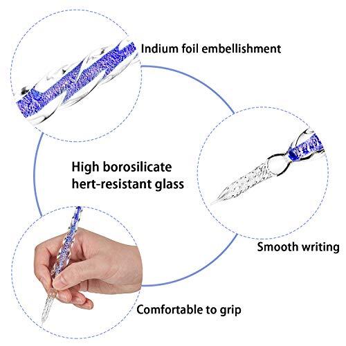 3 Pieces Handmade Glass Dip Pen, High Borosilicate Glass Elegant Crystal Glass - Picture 7 of 7