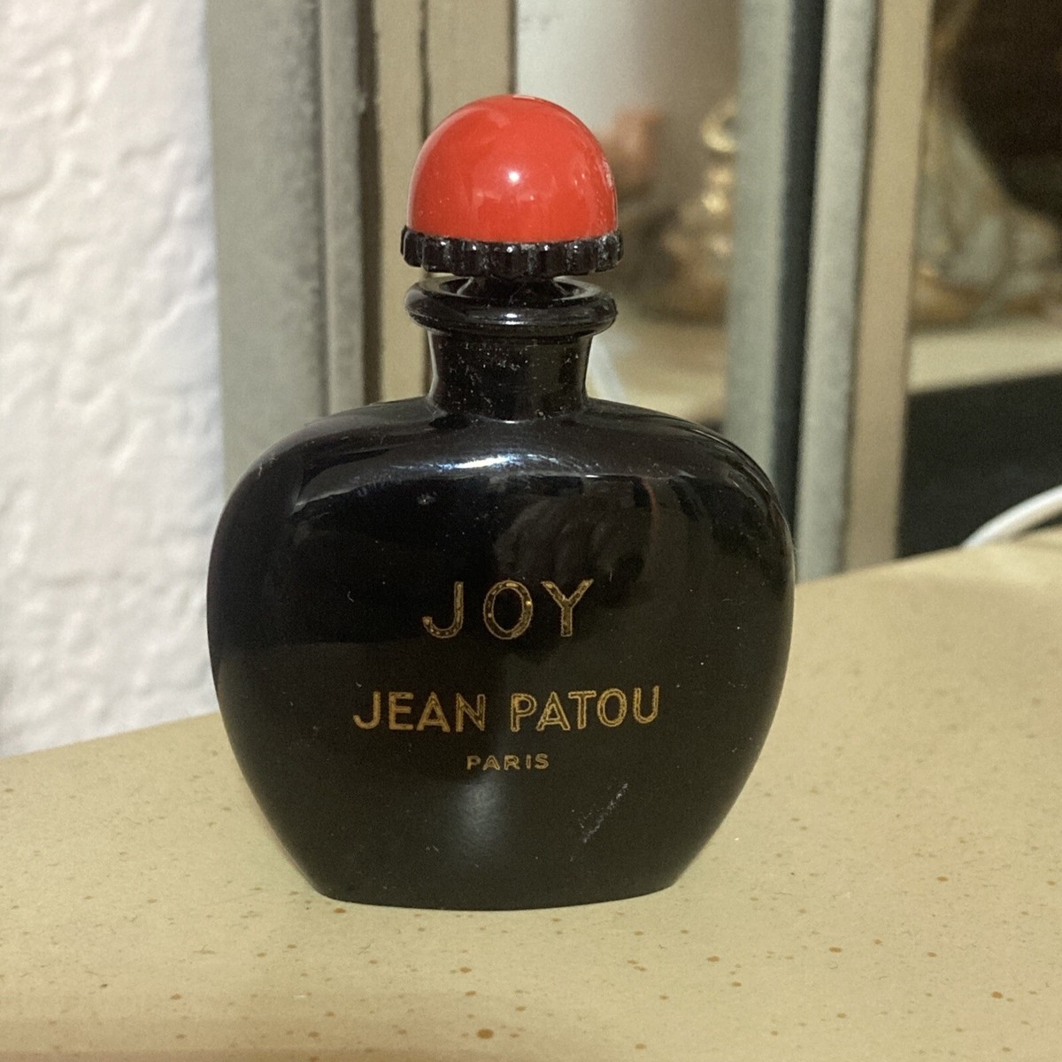Vintage Mini JOY de Jean Patou Paris Black Art Deco Glass
