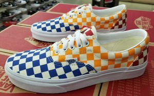 vans era checkerboard multi true white