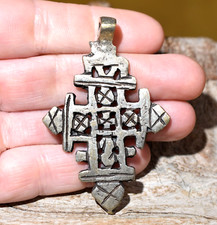 Handmade Ethiopian Coptic Orthodox Christian Metal Cross Pendant Ethiopia Africa