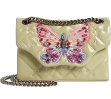 KURT GEIGER LONDON Mini Kensington Butterfly Leather Convertible Crossbody Bag