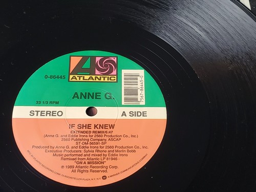 VG Anne G – If She Knew (1989) Atlantic – 0-86445 Vinyl, 12" Single - Imagen 2 de 3