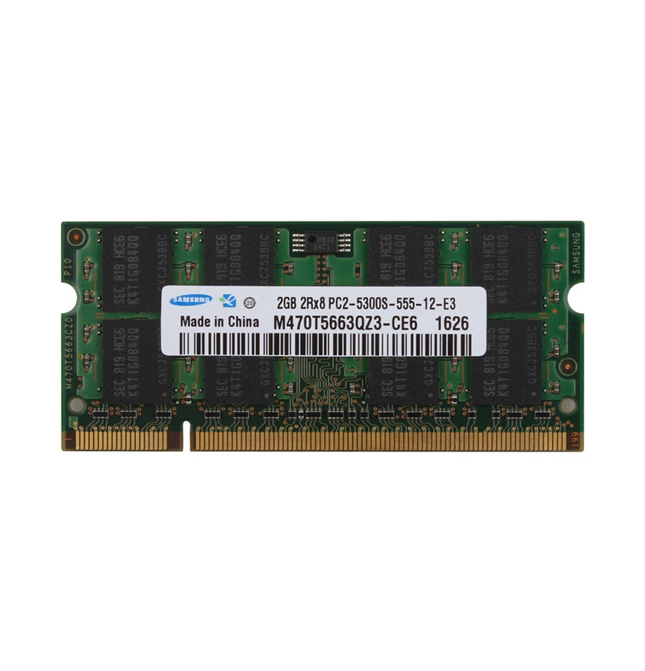 Samsung 8 GB DDR2 RAM 4x 2GB 2 GB PC2-5300S 667Mhz SO-DIMM 200pin Laptop Memory - Image 2 of 4