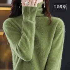 Winter Women Mink Fur Sweater Knitted Sweaters Loose Base Shirt Tops