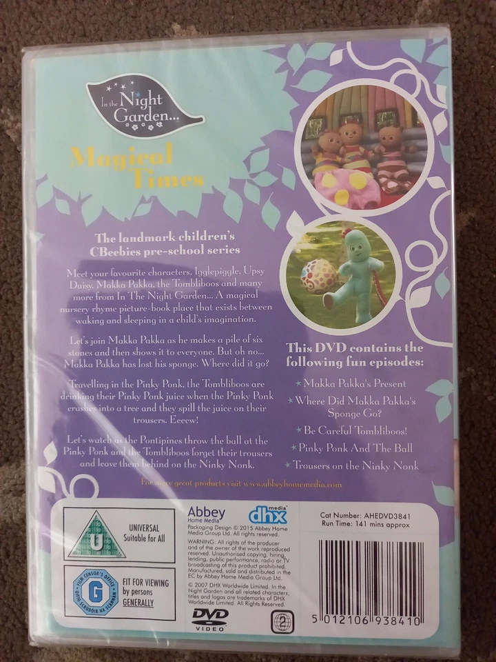 IN THE NIGHT GARDEN MAGICAL TIMES DVD SEALED  5 EPISODES KIDS - Image 2 of 2