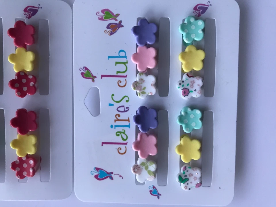 12 Claire's Baby Girl kids Small mini flower Styling Hair clips Clamps Claws  - Image 4 of 4