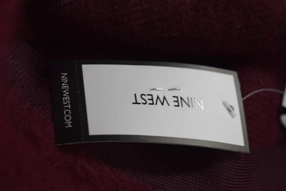 Sombrero para mujer NINE WEST Cloche Angora doble banda lazo púrpura talla única $38 Foto 4 de 4