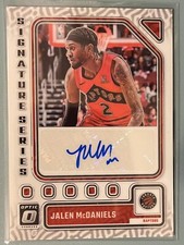 JALEN MCDANIELS 2023-24 Panini Donruss Optic Signature Series Auto Toronto SSMCD