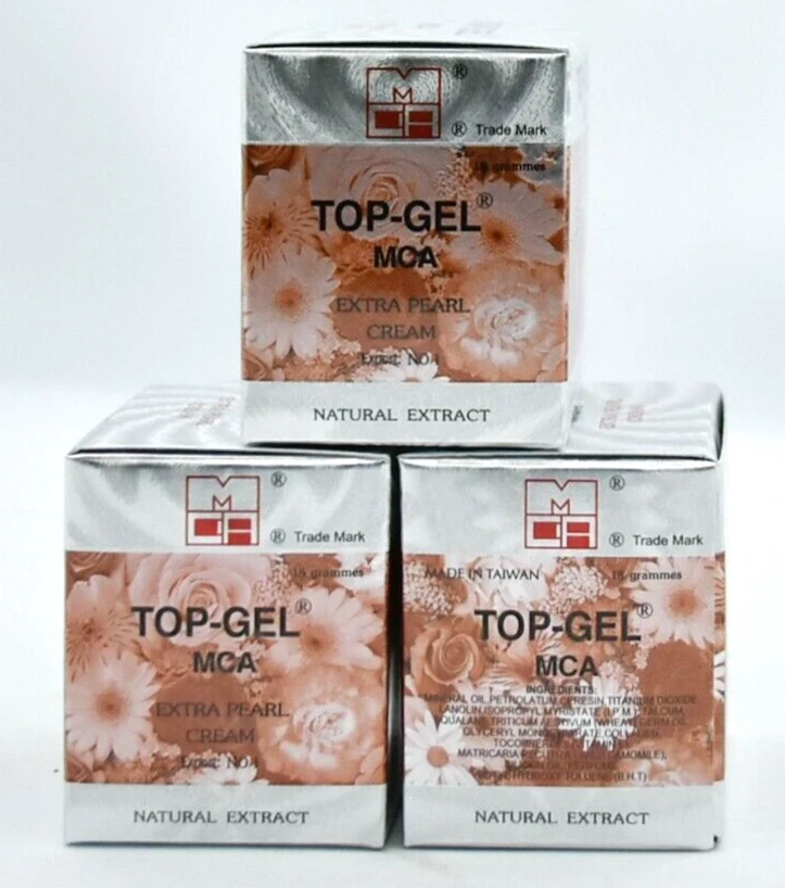 Top-Gel MCA Extracto Natural Colágeno Extra Perla Crema -18gr [Paquete de 3] *NUEVO EN CAJA* Foto 2 de 4
