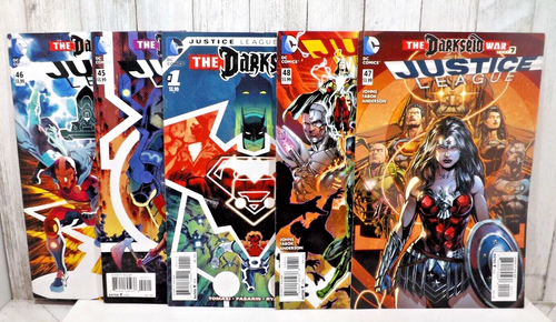 Lote de 5 DC Comics Liga de la Justicia "La Guerra Darkseid" números # 1-45-46-47 y 48 - Imagen 1 de 11