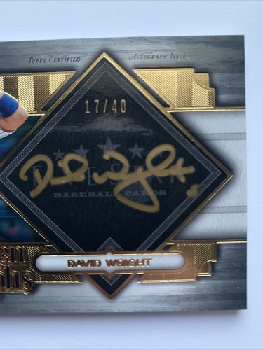 2022 TOPPS FIVE STAR DAVID WRIGHT AUTOGRAPH #’d /40 GOLDEN GRAPHS GOLD INK Mets - Picture 2 of 4