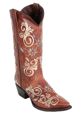 Cowboystiefel Westernstiefel Damenstiefel Cognac Neu OVP SCO Line Dance Leder 39