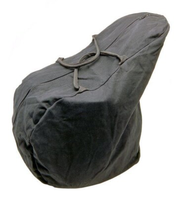 English Saddle Carrying Bag - Made of Canvas - Black