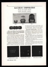 1929 Ray-Signs Corp. ad Rayflectos traffic road signs Vintage magazine print ad