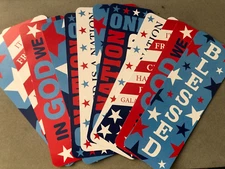 New 12 Lot Bookmark Flag Patriotic God Bless America Stars Blessed Christian
