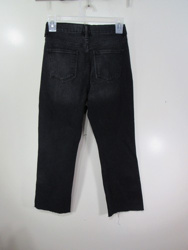 New Art Class Dad Jeans Size 10 Girls Black Raw Hem Button Zipper Pockets - Picture 7 of 7