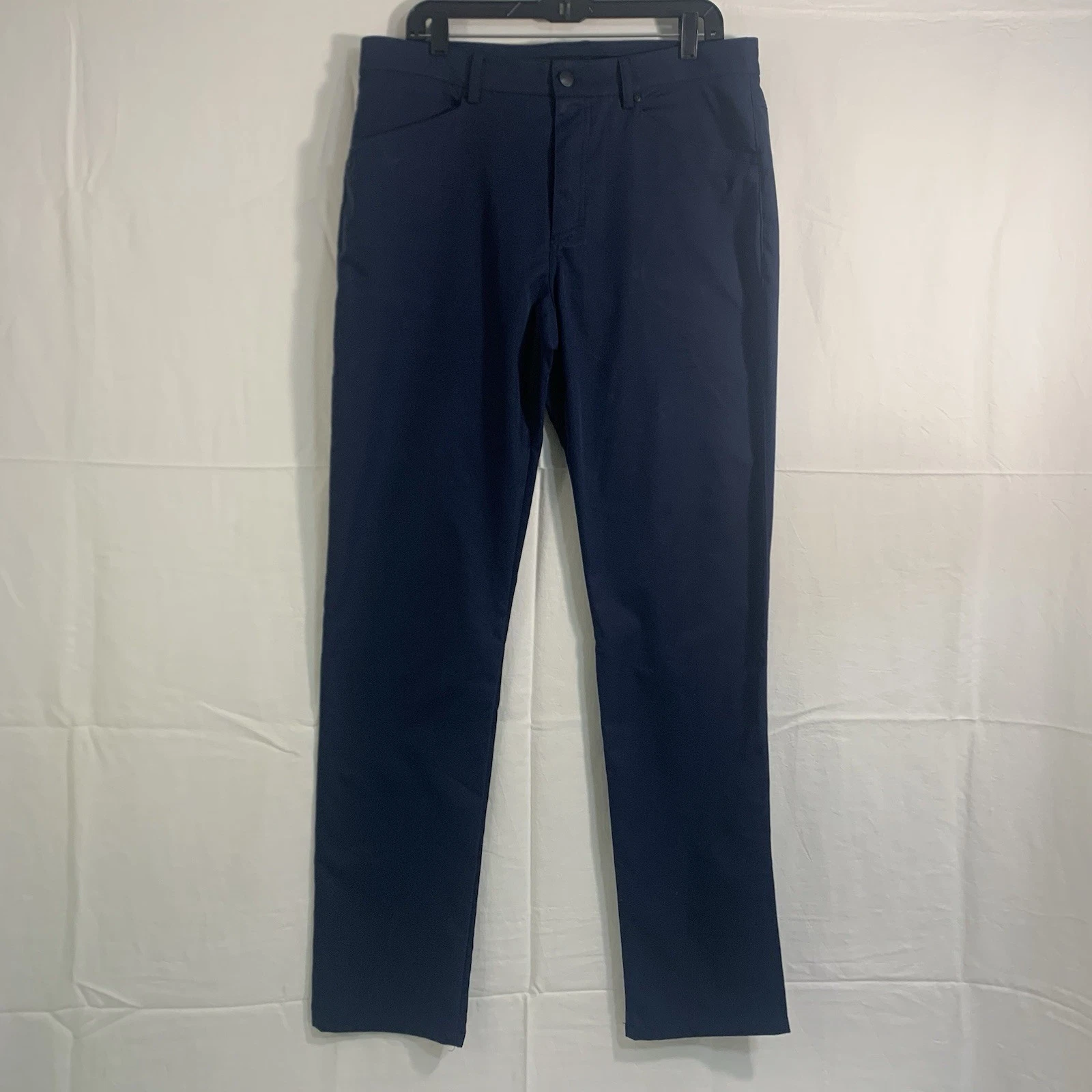 Myles Tour Pant Mens 35x34 Blue Athletic Performance Stretch Golf Chino 5 Pocket