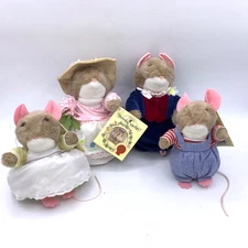 Brambly Hedge Plush Mouse Lot Primrose Wilfred Dusty Dogwood Poppy Eyebright Vtg