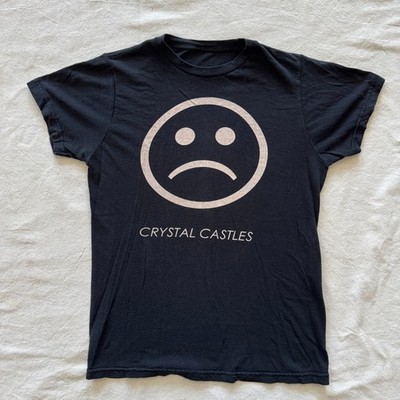 2011 Crystal Castles Sad Face Official Tour Dates T Shirt Small Black Bay Island