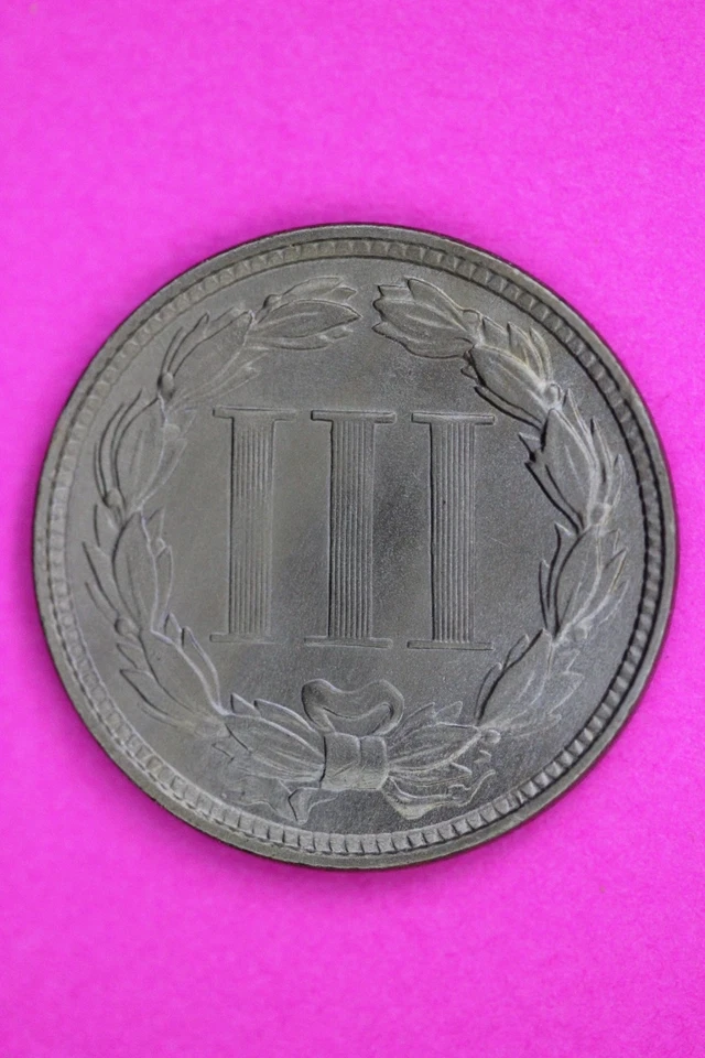 High Grade Cleaned 1872 Three Cent Nickel Guaranteed Authentic & Genuine 1345 - Image 2 of 3