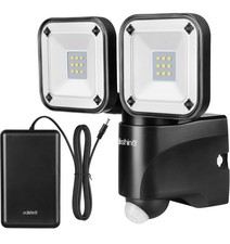 EDISHINE Battery Powered Motion Sensor Security Lights 800LM LED Flood Light NEW