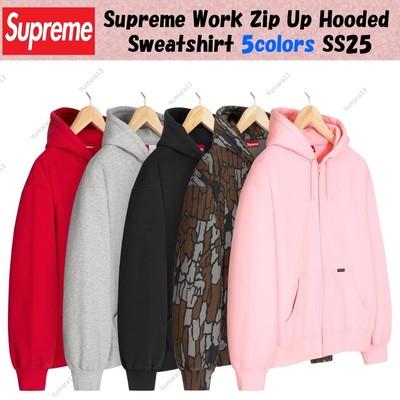 Supreme Work Zip Up Hooded Sweatshirt 5colors SS25 | eBay UK