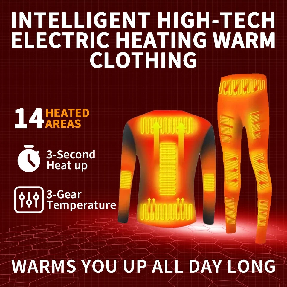 Conjunto de ropa interior térmica forrada de lana traje térmico para hombre invierno motocicleta top... Foto 2 de 4