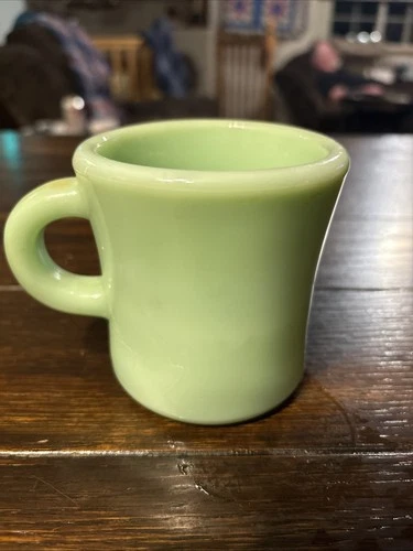 Vintage Fire-King Jadeite C Handle Restaurant Ware Mug