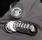 2 - Rolls Modern Silver Proof Kennedy half dollars
