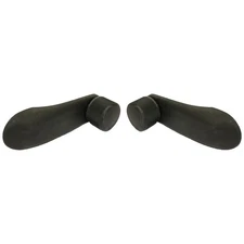 Black Window Crank Handle Pair Set of 2 for Silverado Sierra Truck Pickup