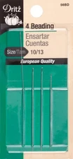 Dritz 56BD Beading Hand Needles-Size 10/13 4/Pkg