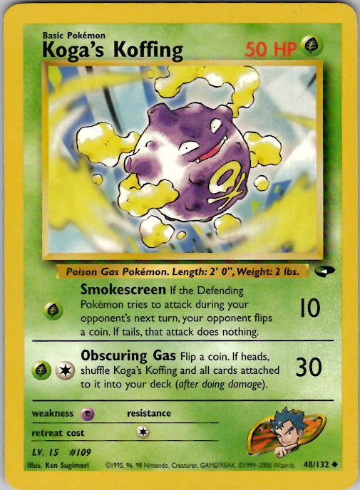 Koga's Koffing (48) Gym Challenge 048/132 Unlimited LP/NM