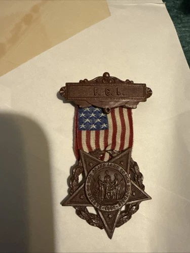 Ladies of the Grand Army Republic 1886 FCL Medal Ribbon GAR Vintage Original