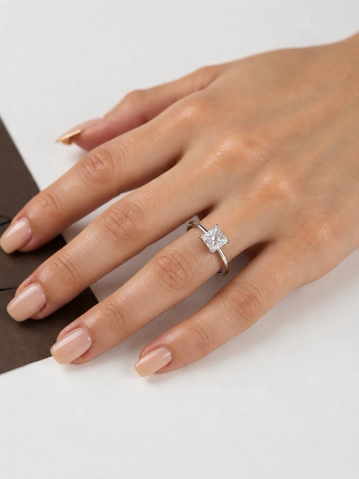 Lab Grown Diamantring 1,05 ct VS1 aus 14K Weißgold Gr.55 - Bild 3 von 4