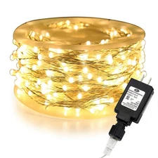 Silver Wire String Lights Plug in Super Long 165 Ft 500 LED Fairy Lights with...