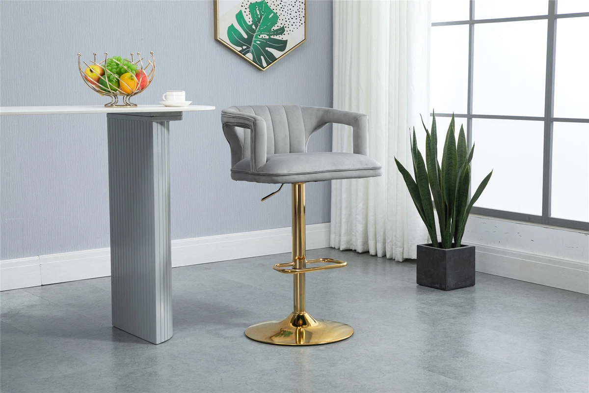 COOLMORE Vintage Bar Stools with Back and Footrest Counter Height Dining Chairs