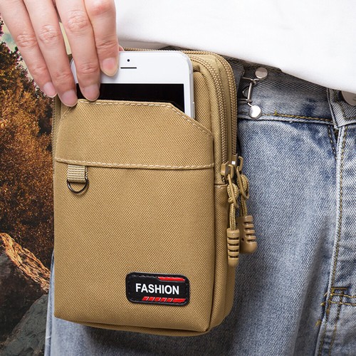Double Layer Tactical Waist Bag Waterproof Oxford Fabric Phone Bag EDC Molle Bag - Picture 2 of 6