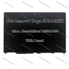 14.0" FHD LCD LED Display Touch Screen Assembly For Lenovo Yoga 510-14ISK 14IKB