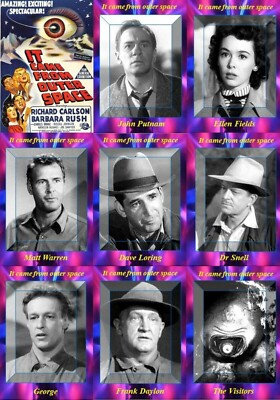 TC It Came From Space (1953) Movie Richard Carlson Barbara Rush Set 9 Cards