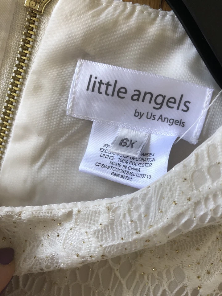 Vestido Little Angels para niña blanco roto talla 6  Foto 4 de 4