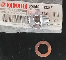 Yamaha Blaster OEM Oil Drain Plug with OEM Copper crush washer 88-06