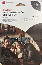 NEW SanDisk Ultra Dual Drive Go USB Type-C 128GB 2 Pack - FREE SHIPPING