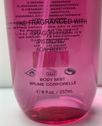 Forever 21 Dragon Fruit Acai Fine Fragrance Body Mist 8 fl oz - Picture 2 of 3