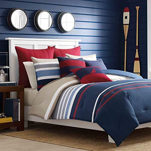 Nautica Bradford Cotton Blue 3 Piece Duvet Cover Set-King - Picture 1 of 1