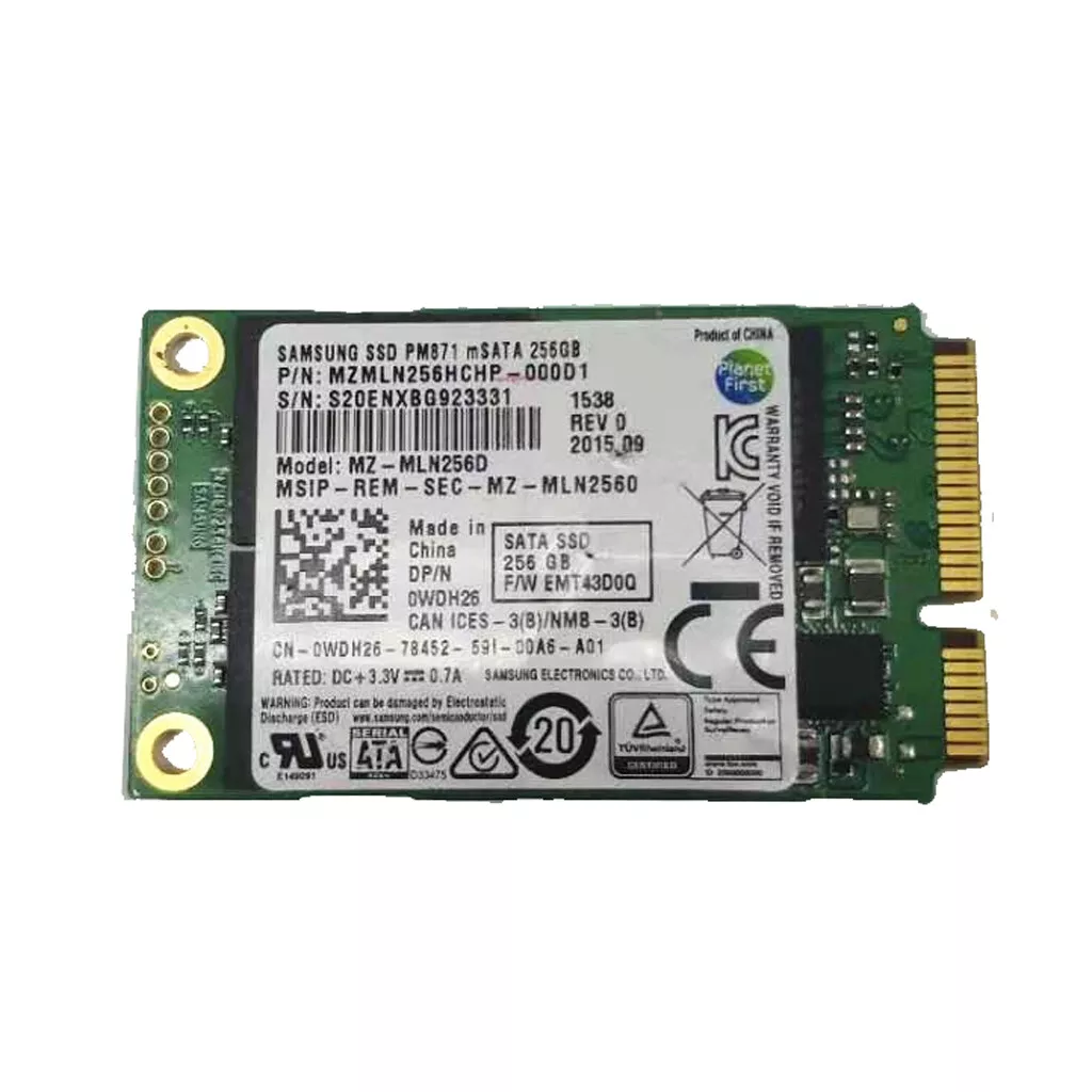 Samsung 256GB PM871 MZ-MLN256D mSATA SSD Solid State Drive for Dell HP  Lenovo