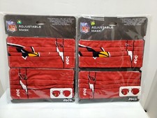 Brand New NFL Arizona Cardinals Team Adjustable Adult Face Masks  Set of 4