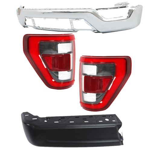 For 2021 2022 2023 Ford F-150 Front Bumper&LH Rear Bumper Corner Tail Lights - Picture 2 of 19