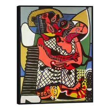 Framed Canvas Giclee Print Art Abstract The Kiss by Pablo Picasso 24"x32"